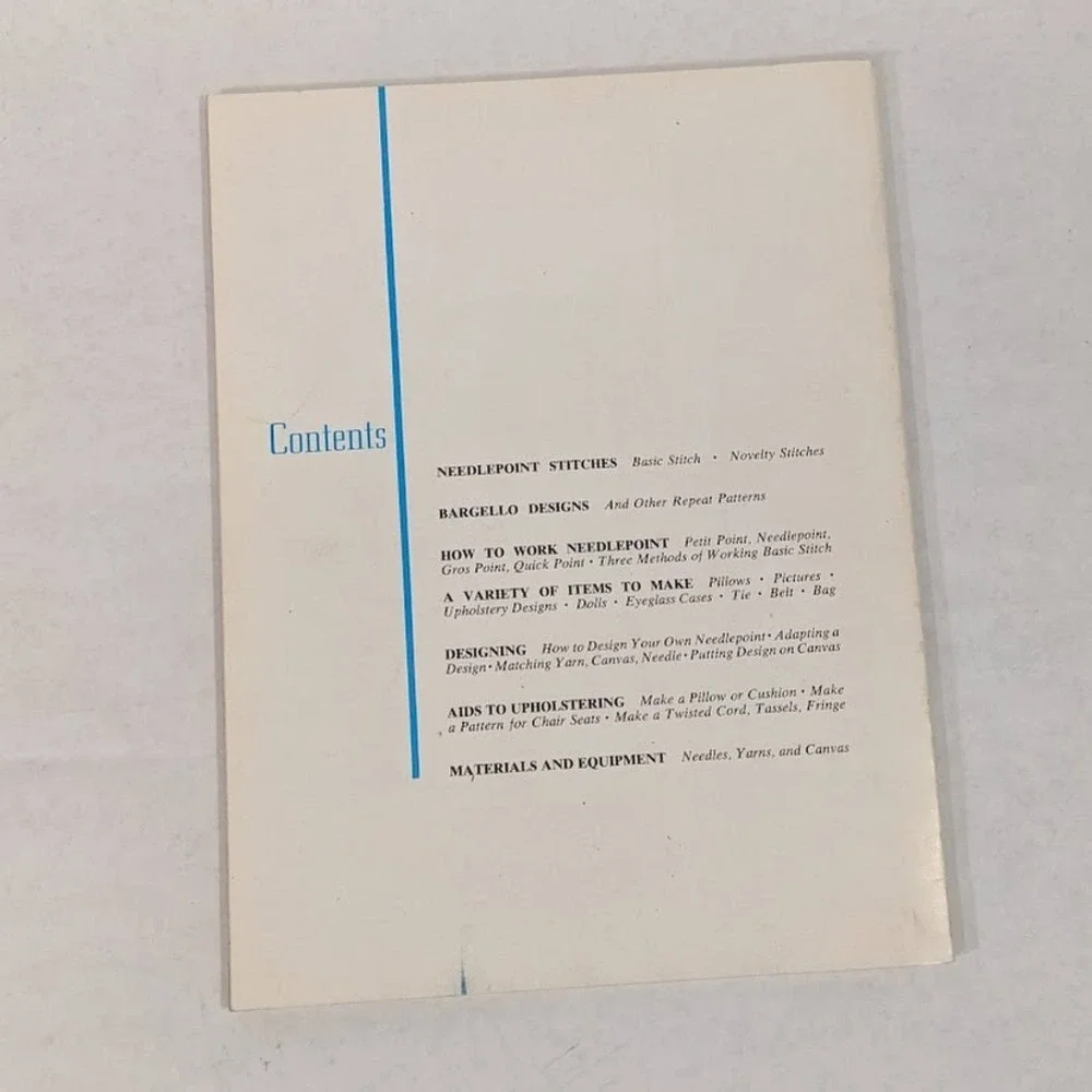 Vintage McCalls Needlepoint Book 2 Step-by-Step Instructions Patterns 1971